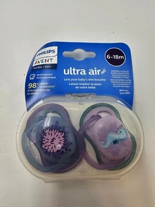 8 Packs of 2 Philips Avent 6-18M Ultra Air Ortho Puffer Fish Sea Horse Pacifier - Picture 1 of 5