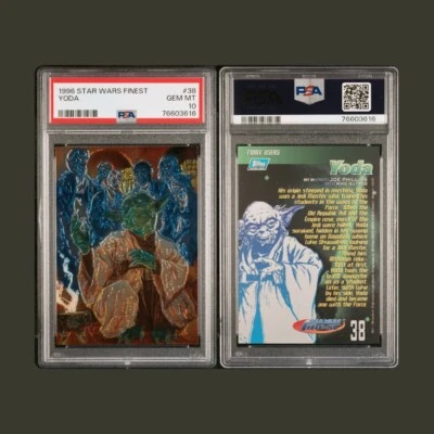 1996 Topps Finest Star Wars #38 Yoda  PSA 10 Gem Mint - Image 1 of 2