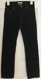 GYMBOREE stretch corduroy pants boys 12 black 26 x 26 EXC COND straight fit BTS - Picture 1 of 4