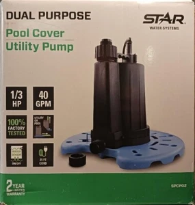Star Water Systems Dual Purpose Pool Cover Utility Pump, SPCP02 Tight Spaces - Picture 1 of 1