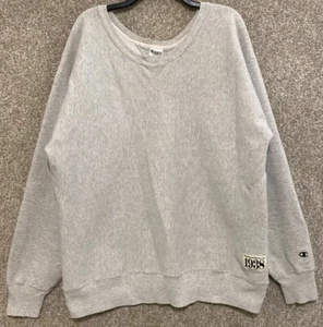 Vintage Champion Mens Gray Double V Reverse Weave Warm-Up Sweatshirt Size XL USA - Picture 1 of 12