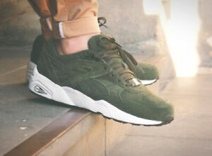 baskets puma r698 allover suede  forest night-white (taille 42)