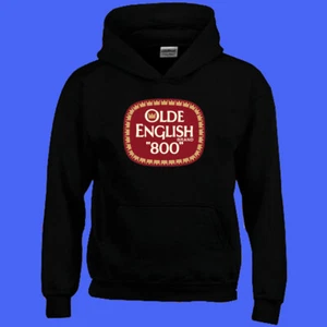 Sudadera con capucha negra con logotipo inglés antiguo 800 talla S-3XL - Imagen 1 de 1