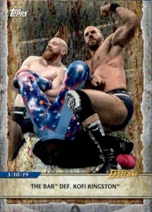 2020 Topps WWE Road to Wrestlemania Foil #91 The Bar def. Kofi Kingston - Picture 1 of 2