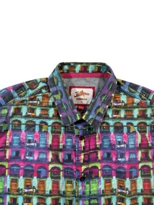 Joe Browns Men’s Neon Window Pattern Long Sleeve Shirt - Size Large - Picture 1 of 10