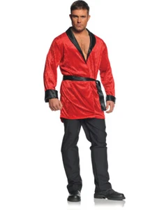Men's Millionaire Mansion Red Smoking Jacket Costume - Picture 1 of 1