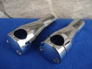 CHROME 4" HANDLEBAR RISERS PARTS FOR HARLEY CHOPPER - Picture 1 of 2