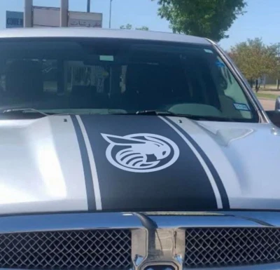 Se adapta a Dodge Ram 1500 a rayas de capó de vinilo, calcomanía de capó de vinilo de abeja, gráficos de carreras Foto 1 de 4