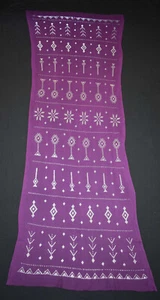 5X Egyptian Assuit Silver metal / net tulle fabric Wrap Shawl Scarf - Picture 1 of 6