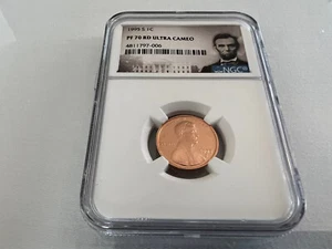 1995-S LINCOLN CENT NGC PF70 ULTRA CAMEO PORTRAIT LABEL "TOP POP NGC VALUE $110" - Picture 1 of 4
