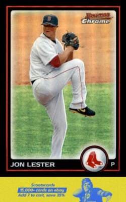 2010 Bowman Chrome Jon Lester Refractors #82 Boston Red Sox - Image 1 of 2
