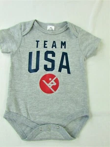 Team USA Infants Winter Olympics Short Sleeve & Long Sleeve Graphic Bodysuit Set - Picture 1 of 19