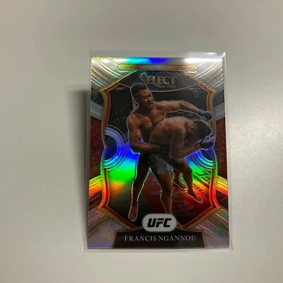 Francis Ngannou 2021 Panini Select UFC Concourse Silver Prizm Card #92 - Image 1 of 3
