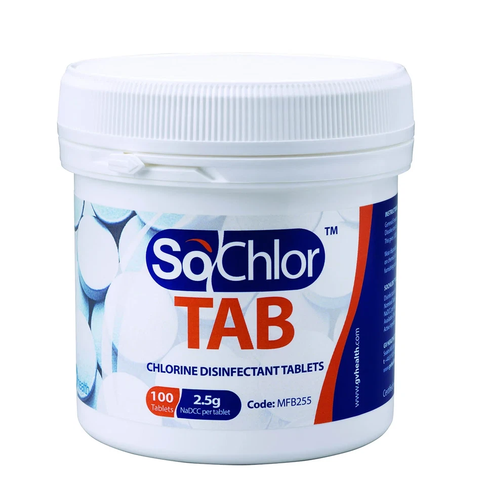 GV HEALTH SoChlor TAB Disinfectant tablets (100 x 2.5g)