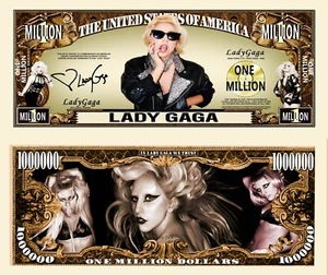 LADY GAGA BILLET 1 MILLION DOLLARS US ! Collector Pop Rock Poker Face Just Dance - Bild 1 von 1