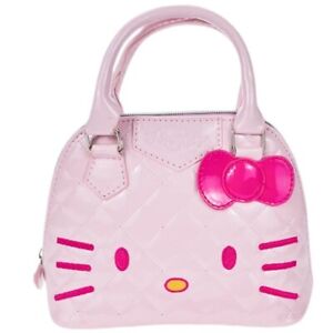 Hello Kitty rosa Handtasche niedliche Sanrio Tasche gesteppt glänzend Patent süß meine Melodie