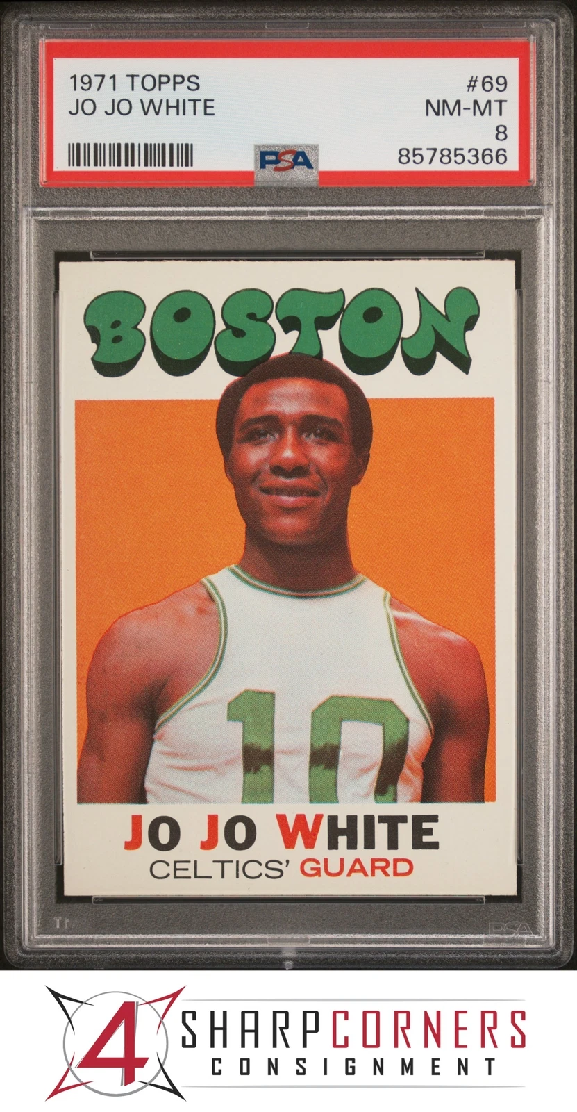 1971 TOPPS #69 JO JO WHITE CELTICS HOF PSA 8 K3933000-366