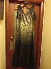 Black And Gold Dress Size 2 Cruise Party Wedding Size 20 Lorraine Very Worn Once