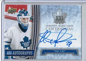 2017 UD Toronto Maple Leafs Centennial Felix Potvin AKA Autographs auto card SP - Picture 1 of 2