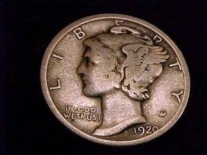 1920-D Mercury Dime, Good Grade. - Picture 1 of 2