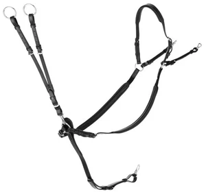 Delantero de cuero Covalliero negro Cob/Full F3 - Imagen 1 de 3