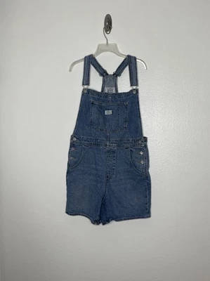 Levi's Women's Short Denim Blue Overalls  Size Large - Image 1 of 4