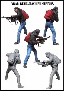 Unassembled Unpainted 1:35 Resin Figures Arab Soldiers Middle East Battlefields - Picture 1 of 1
