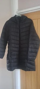 Size 12 14 Black Autumn Winter Coat. - Picture 1 of 4