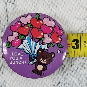 "I Love You a Bunch" - Fun World - Botón Pinback Vintage - Imagen 1 de 4
