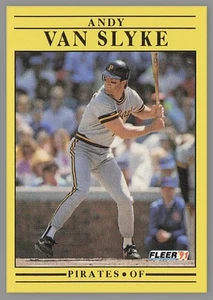 1991 Fleer #53 Andy Van Slyke MLB Pittsburgh Pirates - Picture 1 of 2