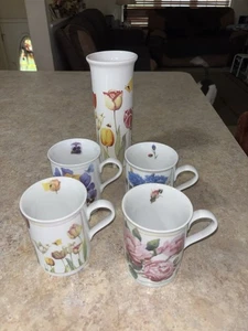 Vintage Avon Floral Mug Collection Marjolein Bastin Coffee Mug’s Lot Of 4 - Picture 1 of 16