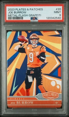 2023 Plates & Patches Steel Flash Graffiti SSP Joe Burrow #d /5 Bengals - Image 1 of 2