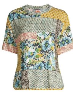 Neu mit Etikett Johnny Was Paisley Block Relaxed T-Shirt - Größe XL -15 - Bild 1 von 5