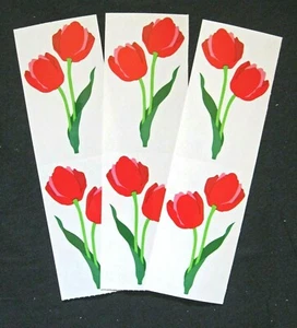 Mrs Grossman Three Vintage 2x6" Sheets 'Tulips' (circa-1992) - Picture 1 of 1