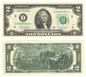 2017 A USA 2 Dollar Banknote new Signatures UNC P544 I - Minneapolis MN - Picture 1 of 1