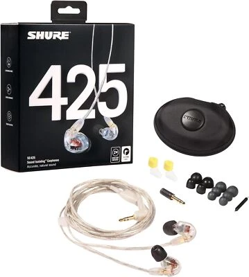 Auriculares estéreo internos con aislamiento de sonido Shure SE425 (claros) Foto 1 de 4