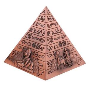 Pyramid Figurine Metal Pyramid Display Statue Featuring Model Desktop Decoration