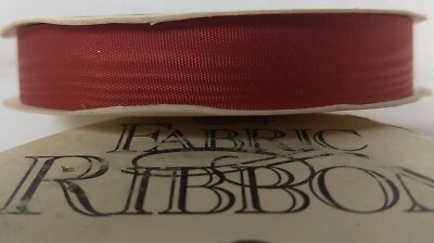 Vintage WFR Fabric Ribbon Moire Terracotta 25 Yard Roll 5/8 Wide Pattern 7826 - Image 1 of 4