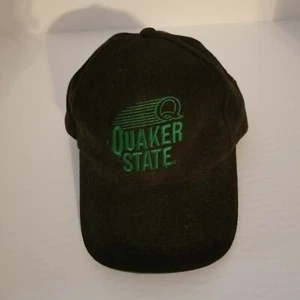 Quaker State Oil Black Adjustable Strapback Hat, Mechanic, Gas & Oil Collectible - Picture 1 of 6