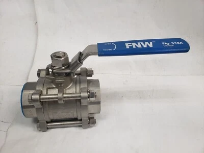 FNW FNW310AJ 1-1/2 in Full Port FPT 1000# Ball Valve - Image 1 of 4