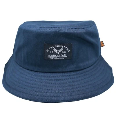 Sombrero de cubo Alpha Industries azul Foto 1 de 2