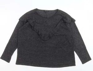 New Look Womens Grey Polyester Blend T-Shirt Size L - Picture 1 of 12