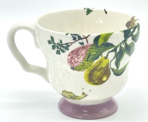 Anthropologie Nathalie Lete Marais Lavender Pear Floral Stoneware Mug NIB - Picture 1 of 5