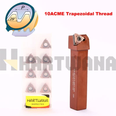 Lathe Tool Holder 29 Degree 16ER10ACME Carbide Threading Turning Insert SER1616 - Image 1 of 4