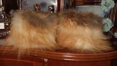 ECHT FUCHS PELZ FELL MANSCHETTEN  ROTFUCHS  FARBE : ORIGINAL EINHEITSGRÖßE - Bild 1 von 2