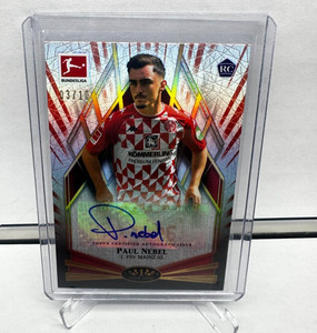 Paul Nebel 2021-22 TOPPS TIER ONE BUNDESLIGA Young Gold Auto Red Parallel 03/10