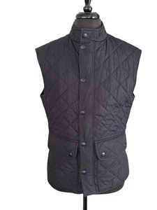 Chaleco Barbour Para Hombre Lowerdale Chaleco Acolchado Negro Puffer Chaqueta Chaleco Cremallera Med LEER - Imagen 1 de 12
