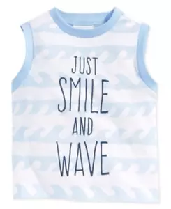 First Impressions Baby Boys' Size 3-6 Months Smile & Wave Tank Top - Picture 1 of 6
