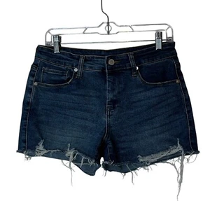 Blanknyc Blue Distressed Denim Frayed Hem Womens size 28 - Imagen 1 de 10
