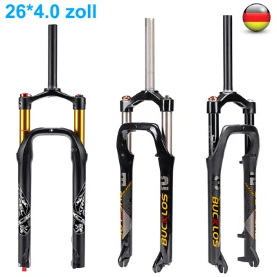 26 Zoll Öl/Luft Gabel QR 1-1/8" Gewindelos MTB/Fat/Snow Bike Federgabel Rebound - Bild 1 von 4